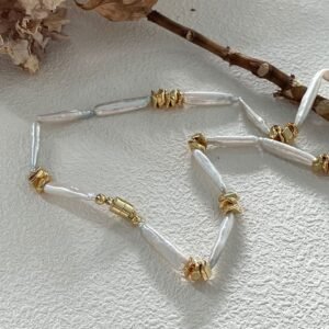 14K Gold Filled Natural Baroque Pearl Necklace